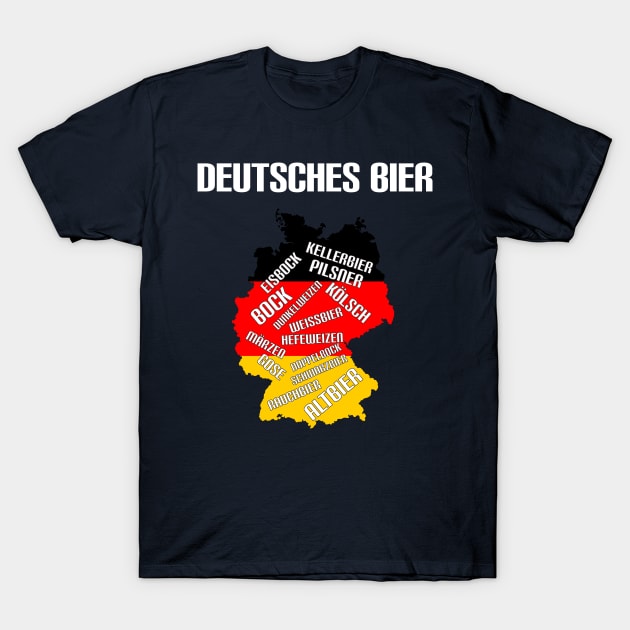 Deutsches Bier T-Shirt by HighBrowDesigns